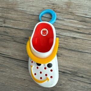 2024 Crocs Keychain White w/Smiley Face from McDonalds